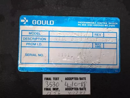  GOULD/MODICON AS-B829-116 5V TTL FAST INPUT MODULE 16 PT. TESTED/EXCELLENT 