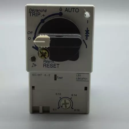 TELEMECANIQUE LB1-LB03P01 OVERLOAD PROTECTION MODULE 0.1 TO 0.16A PN# LB1-LB03P01 