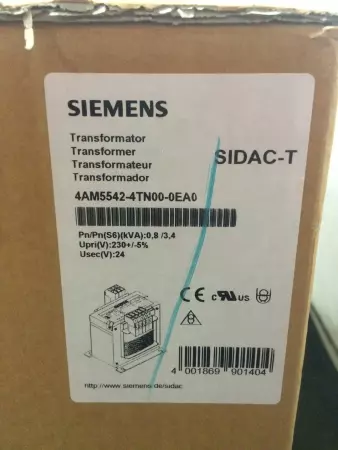 Siemens 4AM5542-4TN00-0EA0 SIDAC-T Power Transformer 0.8-3.4kVA 