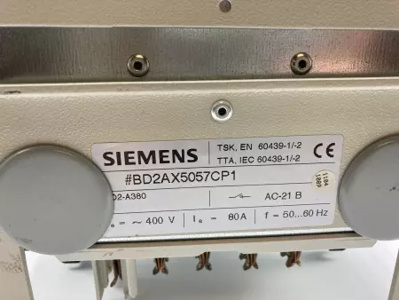 Siemens BD2AX5057CP1 Disconnect Switch 3-Pole, 80Amp, 400VAC 