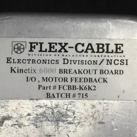 Flex-Cable FCBB-K6K2 Kinetix 6000 Breakout Board I/O Motor Feedback Mod. 