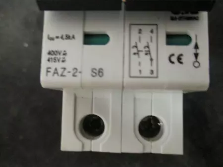  Moeller FAZ-2-S6 FAZ-2-S6 Circuit Breaker - 2 Pole TESTED 