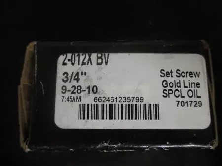 SealMaster 2-012X BV Bearing 3/4
