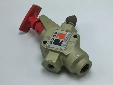  ROSS 1523C3002 3-WAY LOCKOUT L-O-X VALVE W/RED HANDLE 3/8IN NPT TESTED 