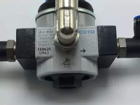  Festo LR-D-MINI Pressure Regulator w/Gauge  PN# 159625 