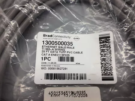 NEW Molex ENE2115F025 MOLEX Ethernet Cable 