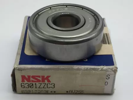 NSK 6301ZZC3 Radial Deep Groove Ball Bearing 12mm Bore 