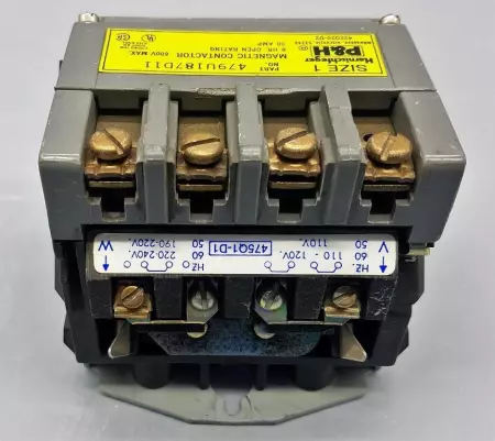 P&H / MORRIS 479U187D11 MAGNETIC CONTACTOR W/ DUAL VOLTAGE COIL 475Q1-D1 