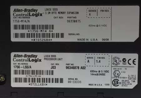 Allen-Bradley 1756-L55/A SER. A ControlLogix 5555™ Processor Unit 