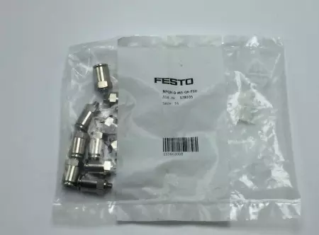 NEW Festo NPQH-D-M5-Q6-P10 Push-In Fitting Pack of 10 PN# 578335 