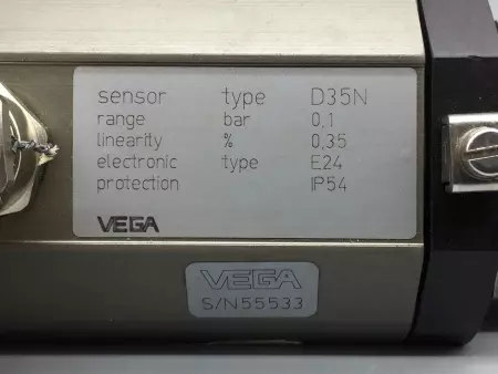 VEGA D35N-0 TYPE D35N PRESSURE TRANSMITTER 1-1/2