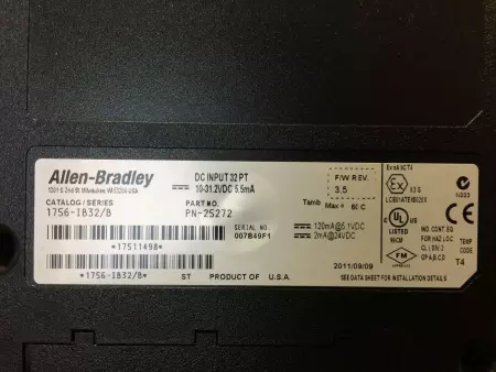  Allen-Bradley 1756-IB32 ControlLogix DC Input Module 24VDC 