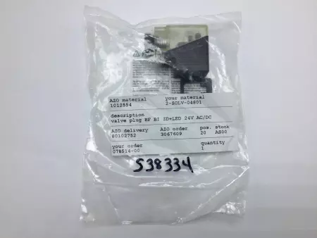 NEW  2-SOLV-04801 VALVE PLUG 