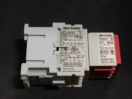  ALLEN BRADLEY 100S-C12D14C SAFTEY CONTACTOR 12A SERIES A TESTED 