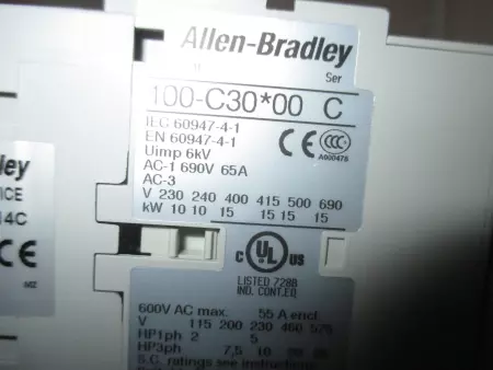 NEW ALLEN BRADLEY 100S-C30KP14C 3 POLE SAFETY CONTACTOR 
