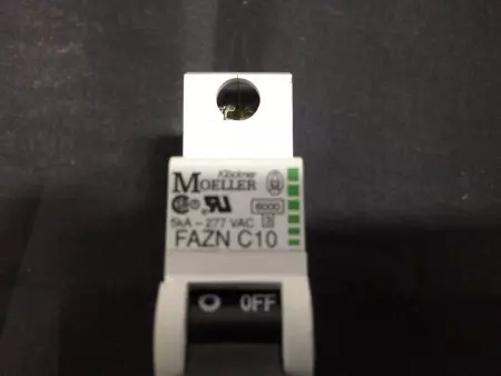  Moeller Electric FAZN-C10 10 Amp - 1 Pole - 5kVA - 277V Circuit Breaker 
