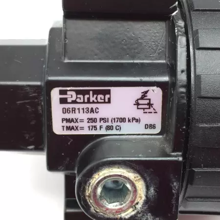  PARKER 06R113AC PNEUMATIC REGULATOR 1/4IN NPT 250PSI TESTED 