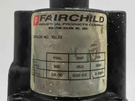  Fairchild 10233 Pneumatic Pressure Regulator 500 PSIG, 3/8 NPT 