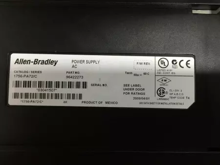 Allen Bradley 1756-PA72 Control Logix AC Power Supply 