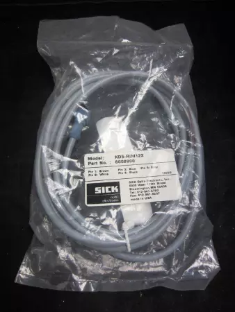 NEW Sick KD5-RIM122 Cable with Right Angle Plug 2M, 5-Wire 