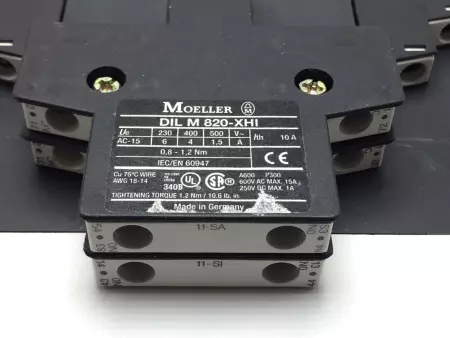  MOELLER DIL-M185 NON-REVERSING CONTACTOR, 110-250VAC COIL 