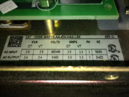 Allen Bradley 1336E-BRF15-AA-EN-HA2-L8E 1336 Impact AC Drive 1.5HP 