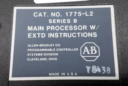 Allen-Bradley 1775-L2 SER.B Main Processor Controller W/Extd Instructions 