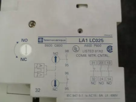 Telemecanique LD4-LC030BD Motor Starter 24VDC 32A W/LB1-LC03M22 Overload 