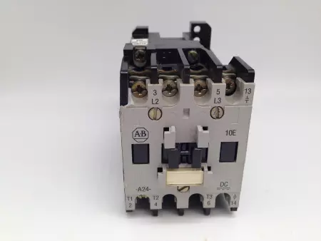 ALLEN BRADLEY 100-A24NZ243 Contactor, Open Type, 3-Pole, 24A, 24V DC Coil 