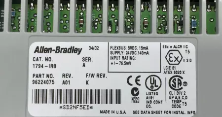 Allen-Bradley 1794-IR8 SER.A Flex I/O Input Module 24VDC 