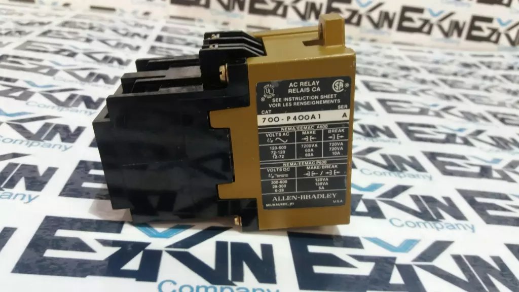 Allen Bradley 700-P400A1 SER-A Bulletin 700 AC Relay, 120V Coil 600VAC 10A 
