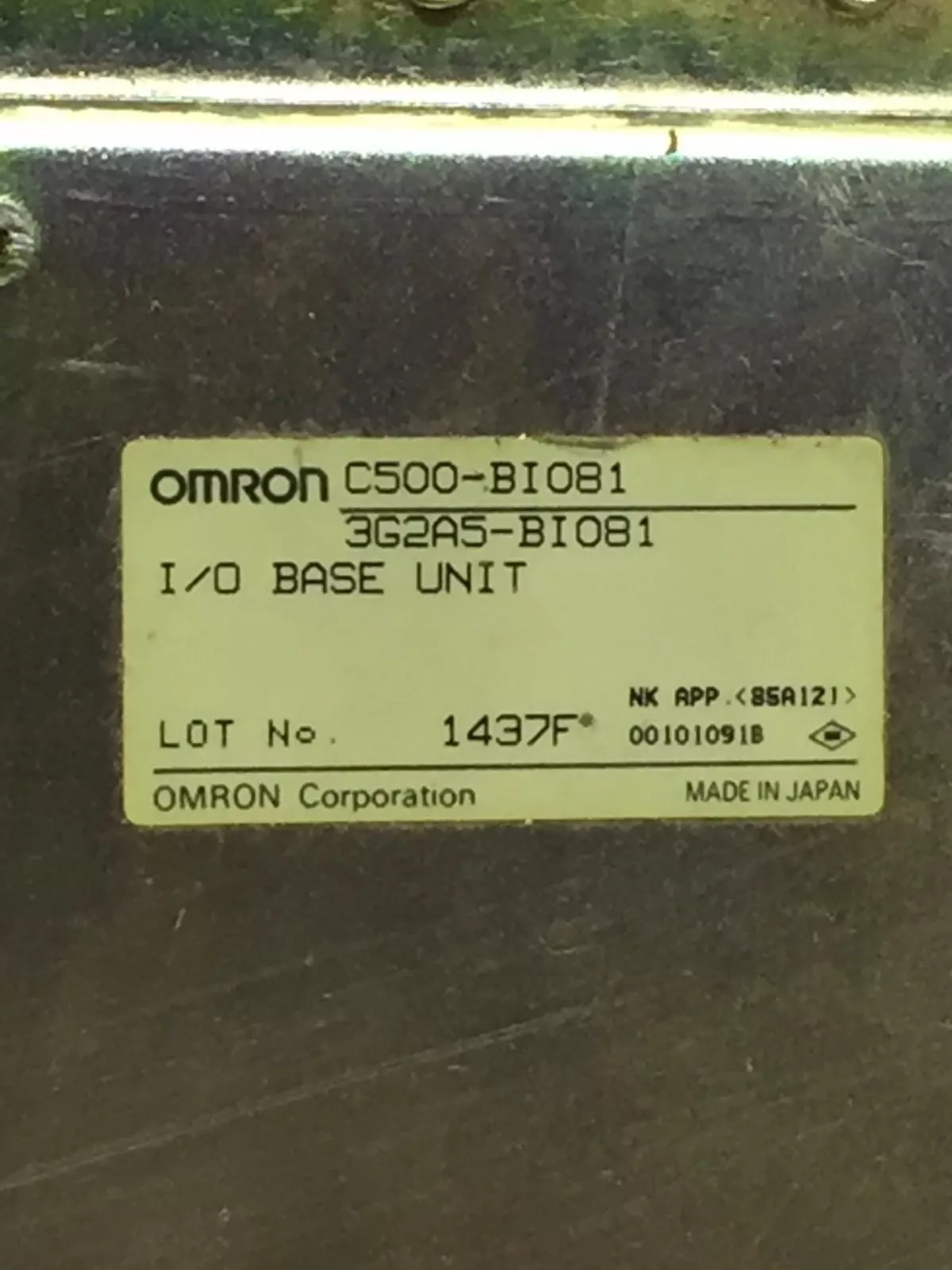 Omron C500-B1081 3G2A5-B1081 I/O 8-Slot Base Unit 