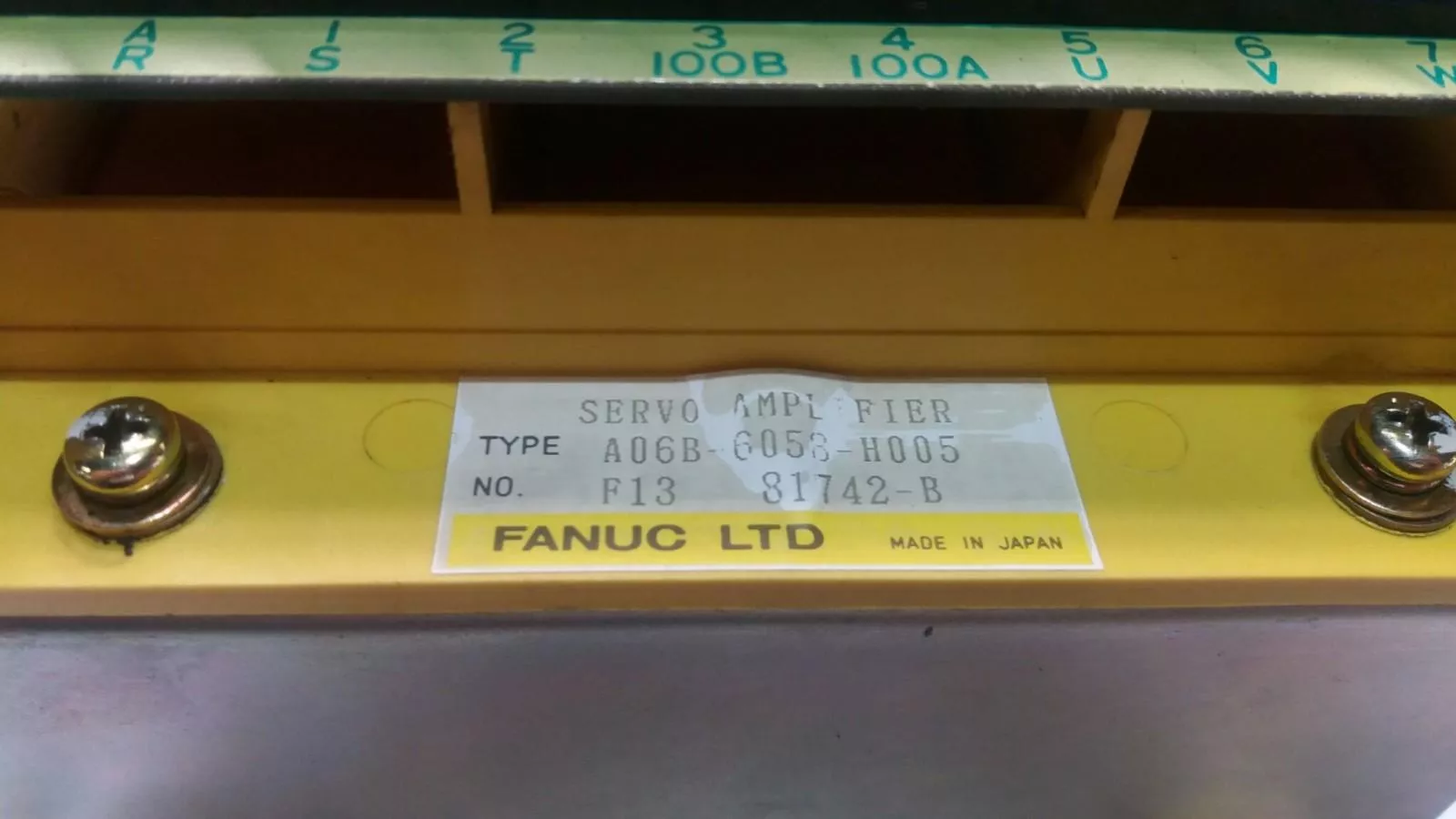 Fanuc A06B-6058-H005 Servo Amplifier 3.08kW, A20B-1003-0900/02 Board 