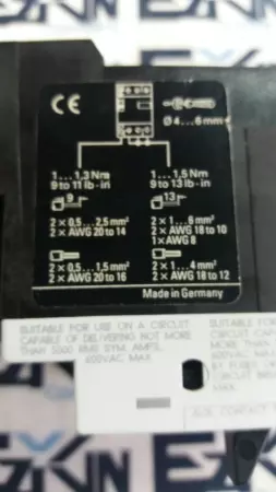 Siemens 3VU1300-1ML00 Motor Starter-Protector 600VAC 120Amp Range 6-10Amp 