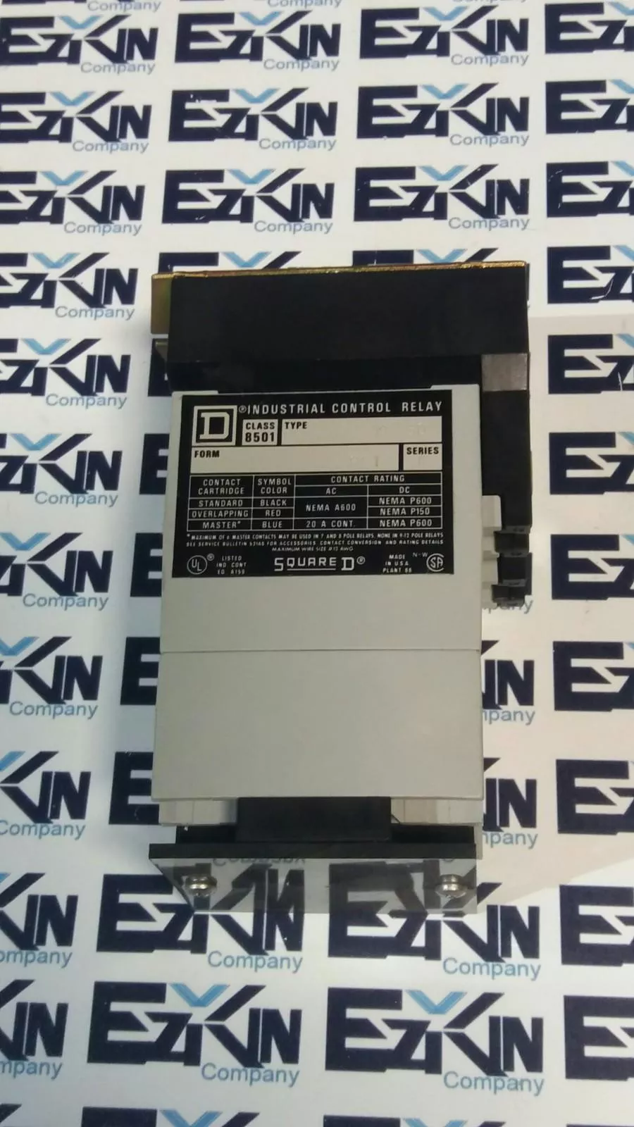 Square D X0 50 SER.A Industrial Control Relay, 600V 5A Class 8501 Type X 