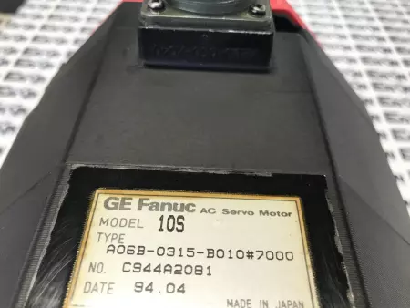 GE Fanuc A06B-0315-B010#7000 AC Servo Motor, Model 10S 