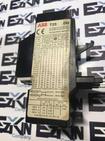 ABB T25 DU THERMAL OVERLOAD RELAY 1.3-1.8A