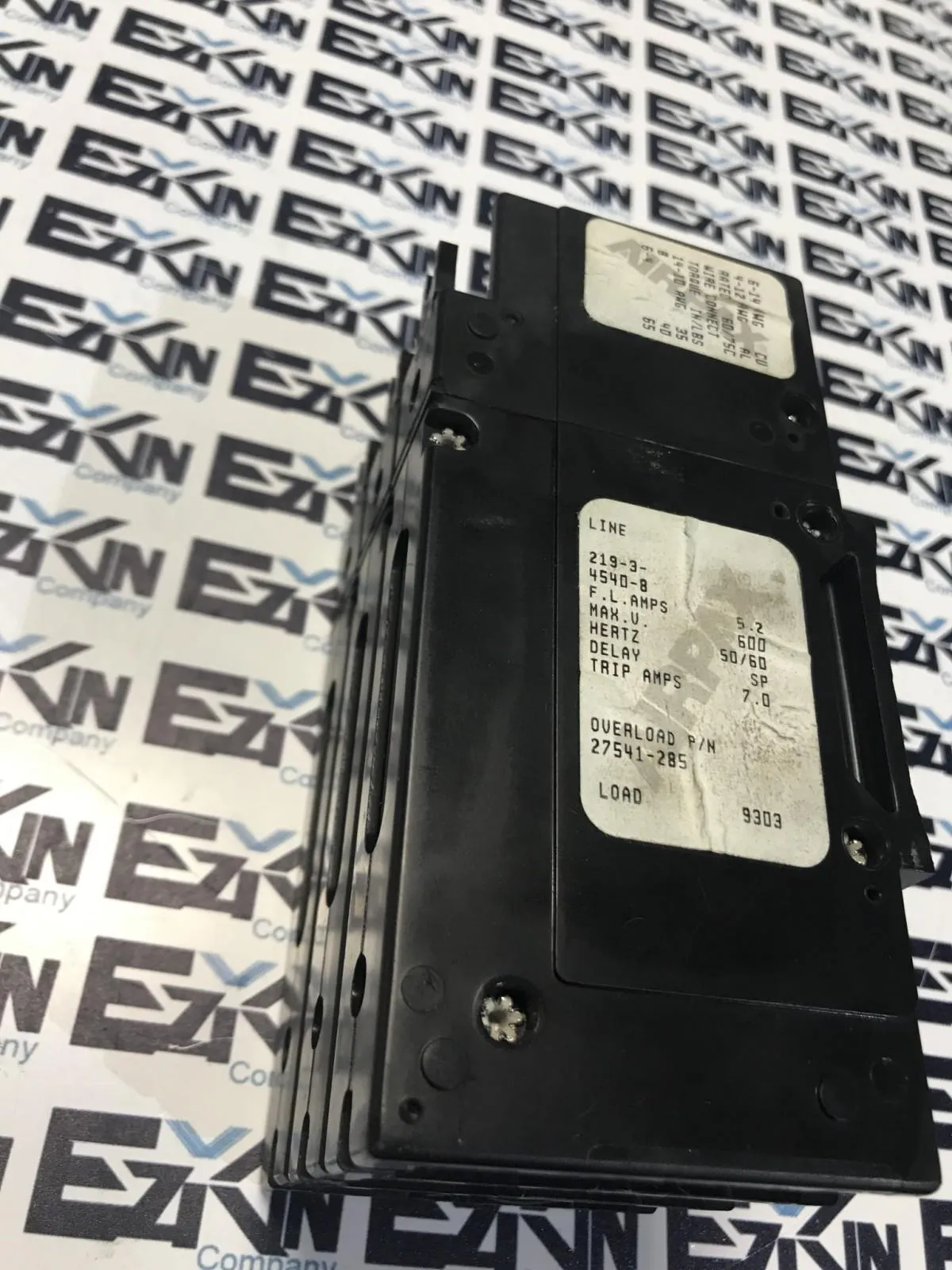 Airpax 219-3-4540-8 3-Pole Circuit Breaker, 5.2A 600V 