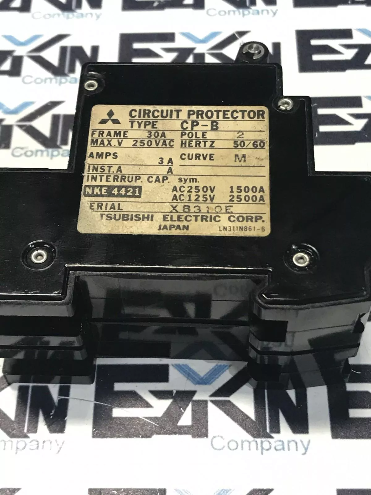 Mitsubishi CP-B 2-Pole Circuit Protector, 3A 250VAC 