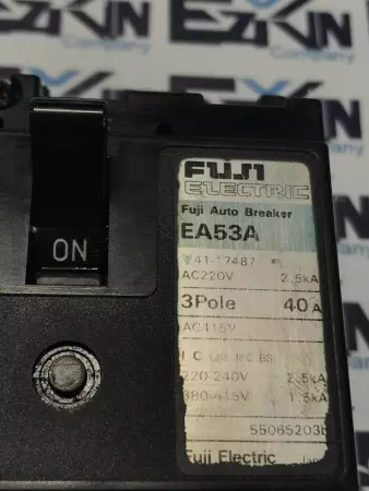 Fuji Electric EA53A Circuit Breaker 3P 40A 220V 