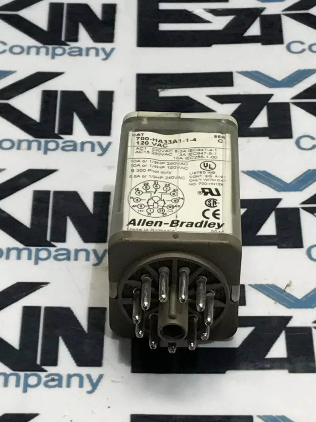 Allen Bradley 700-HA33A1-1-4 SER.C Relay, 120VAC Coil 240 VAC 10A, 11-pin 