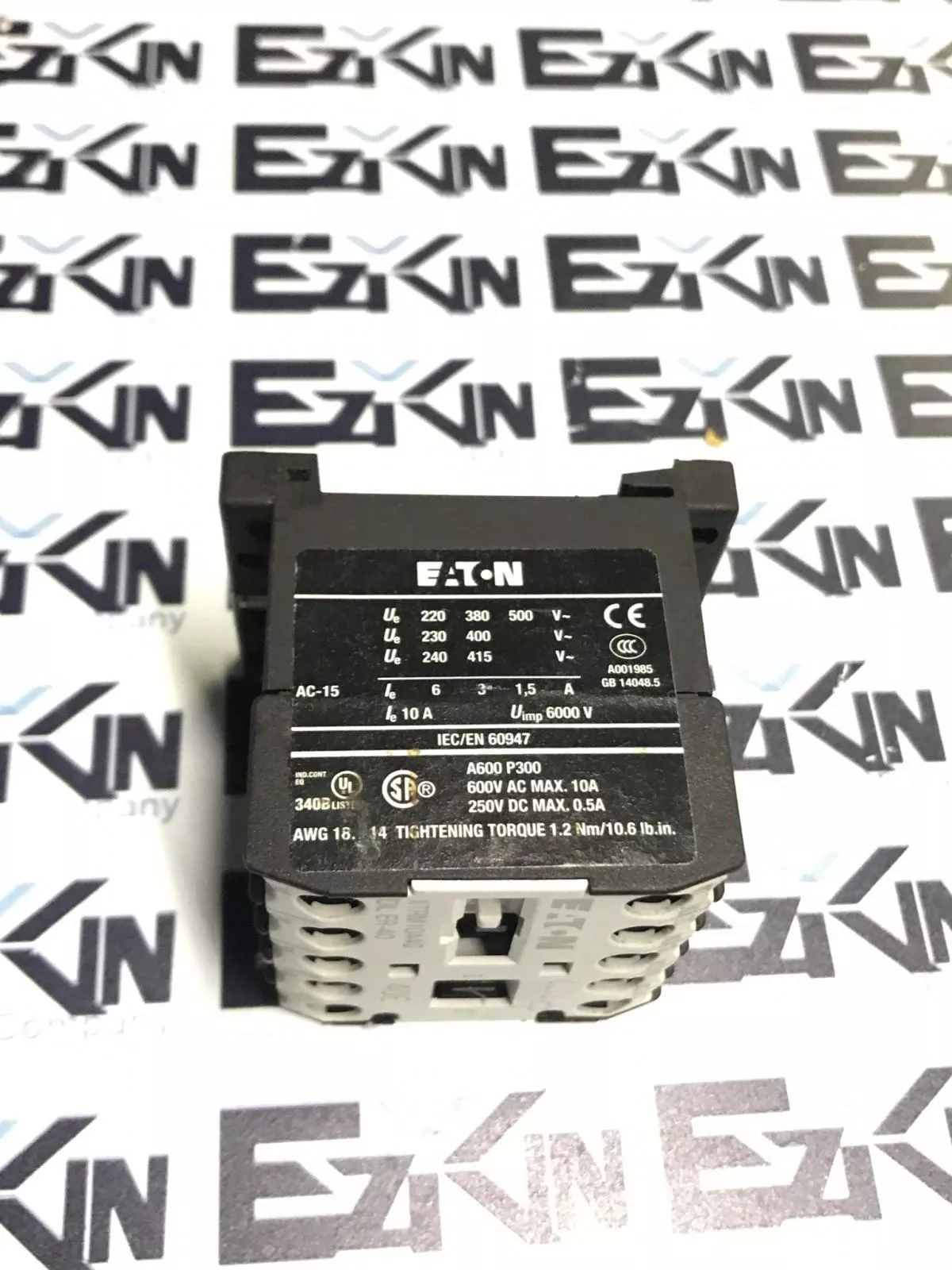 Eaton XTRM10A40  DIL ER-40 Control Relay, 120V Coil 600VAC/250VDC 10-0.5A 