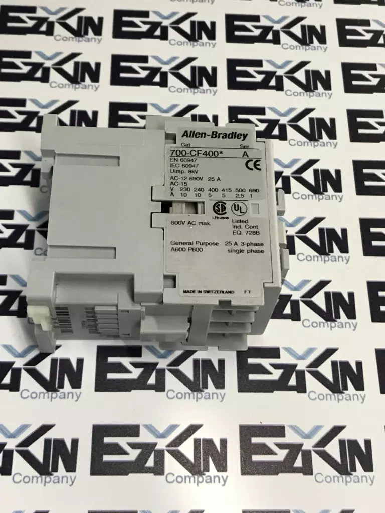 Allen-Bradley 700-CF400 SER.A Contactor, 120V Coil 230-690VAC 10-1A 