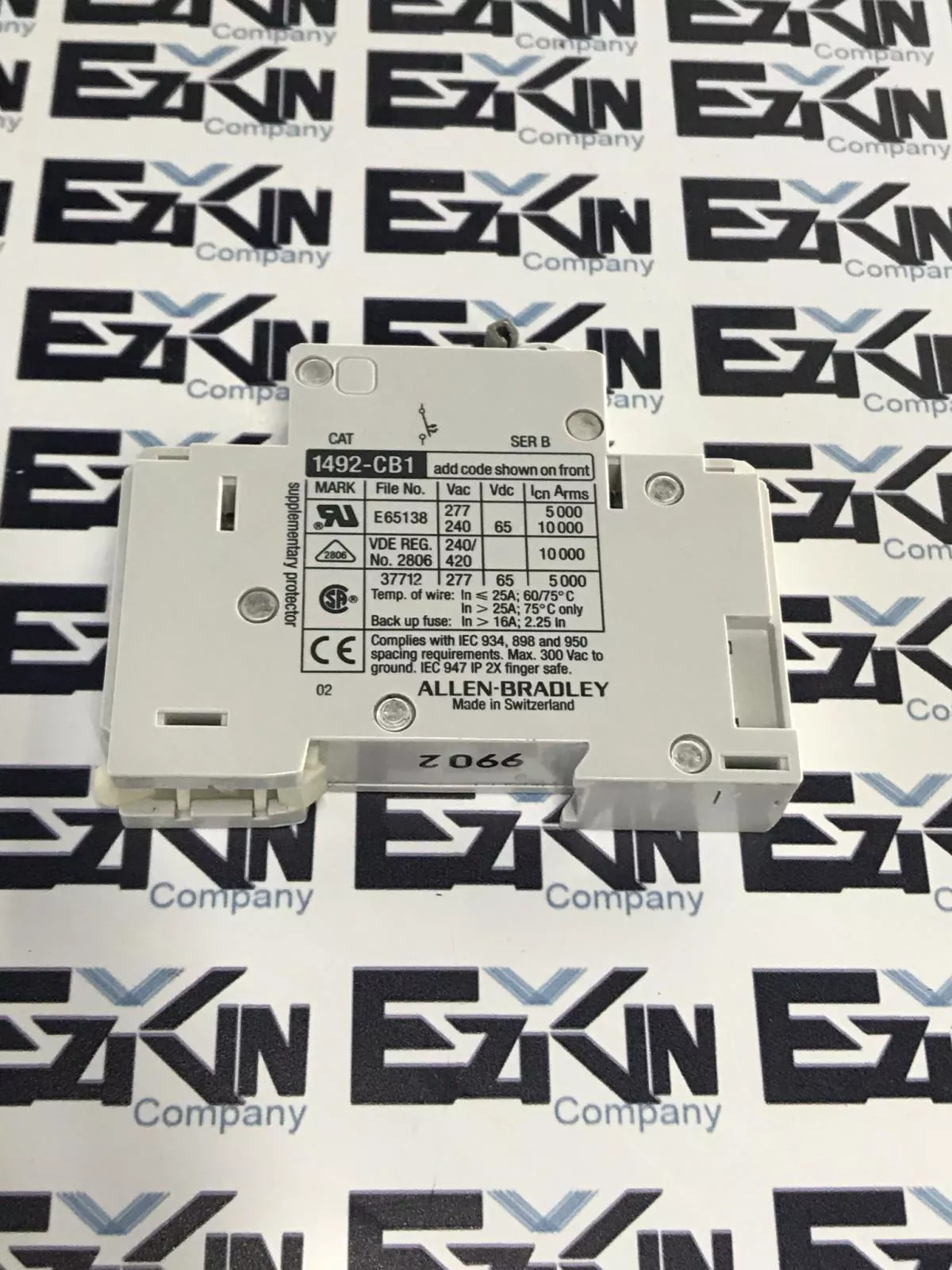 Allen-Bradley 1492-CB1G100 SER.B 1-Pole Circuit Breaker, 240VAC 65VDCMax. 10A 