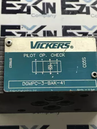 Vickers DGMPC3BAK41 Tokimec Check Valve 