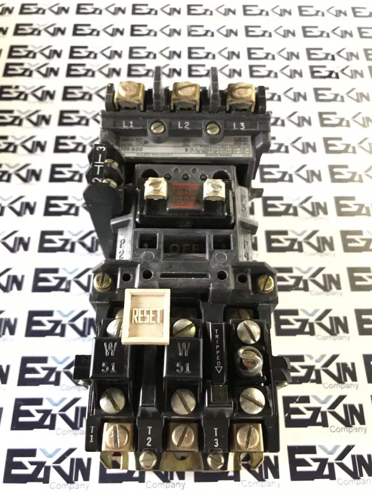 Allen-Bradley 509-A0D SER.B Motor Starter Size 0 W/592-B0W16 Overload Relay 