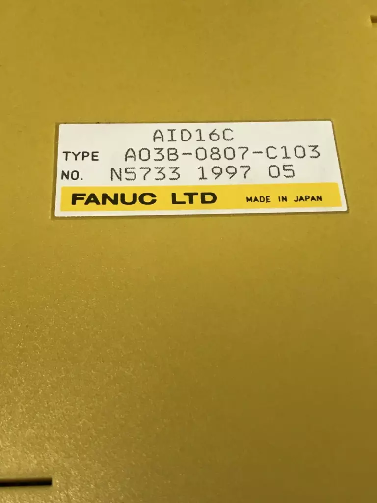 Fanuc A03B-0807-C103 AID16C Input Unit Module (Missing Cover) 