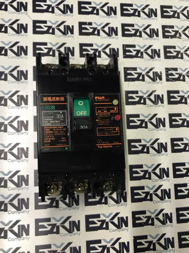 Fuji Electric EG53B 3-Pole Circuit Breaker, 30A 100-200V/415 