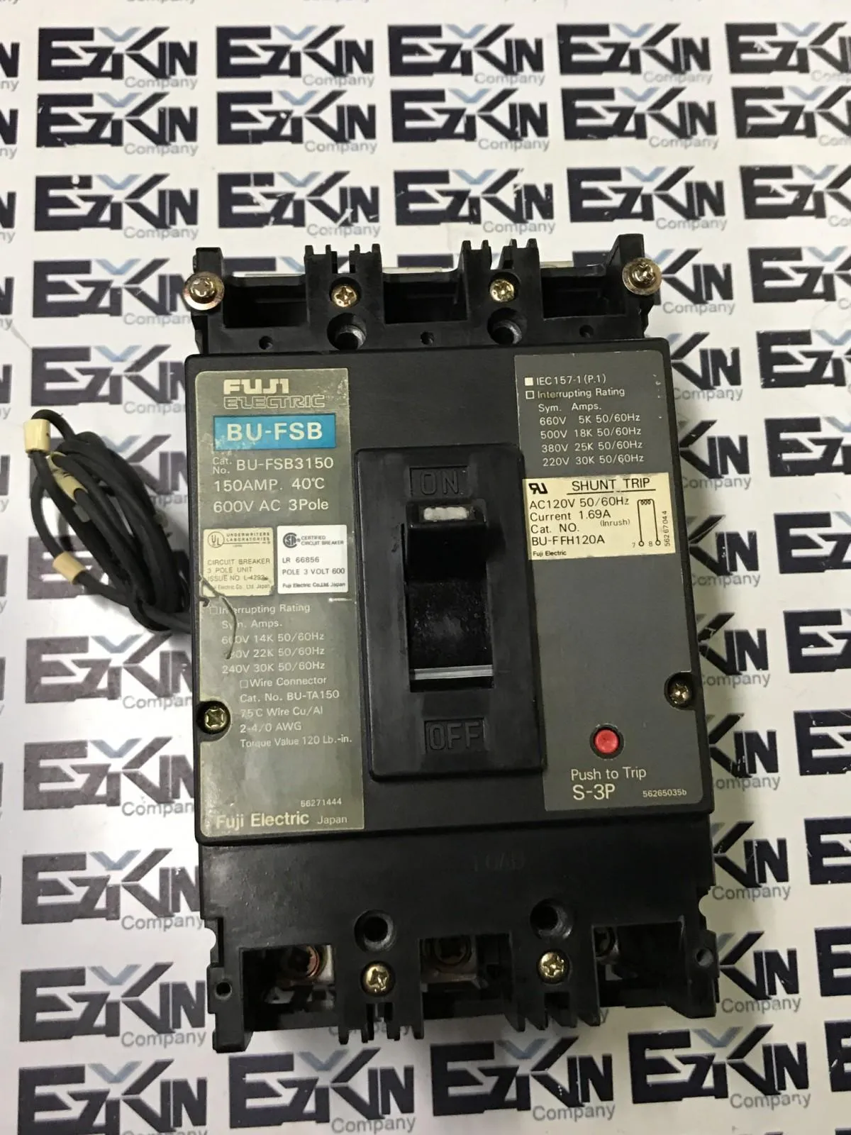 Fuji BU-FSB3150 3-Pole Circuit Breaker, 150A 600VAC 