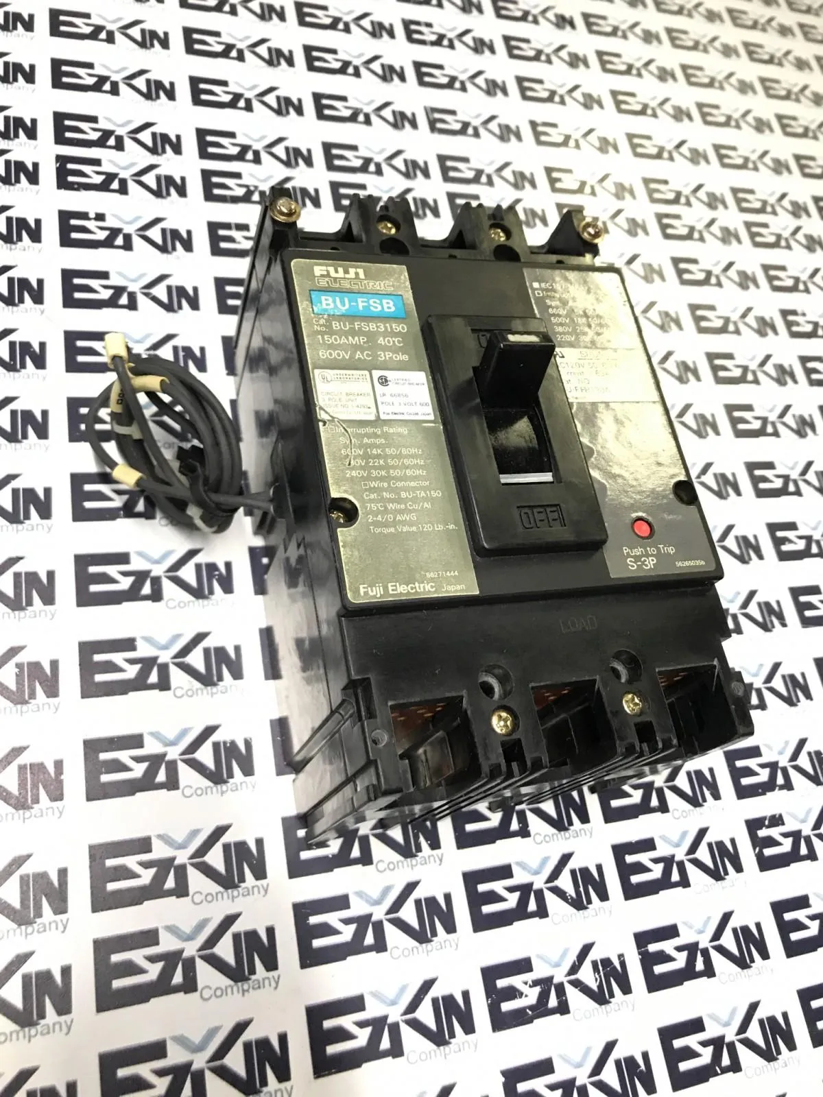 Fuji BU-FSB3150 3-Pole Circuit Breaker, 150A 600VAC 
